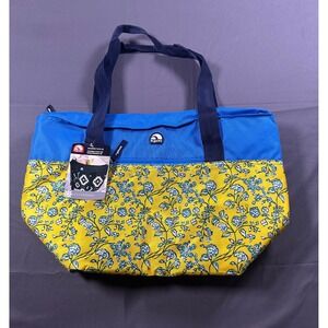 Igloo Shopper Tote 30 Insulated Cooler Bag 19L Yellow Blue Floral NWT
